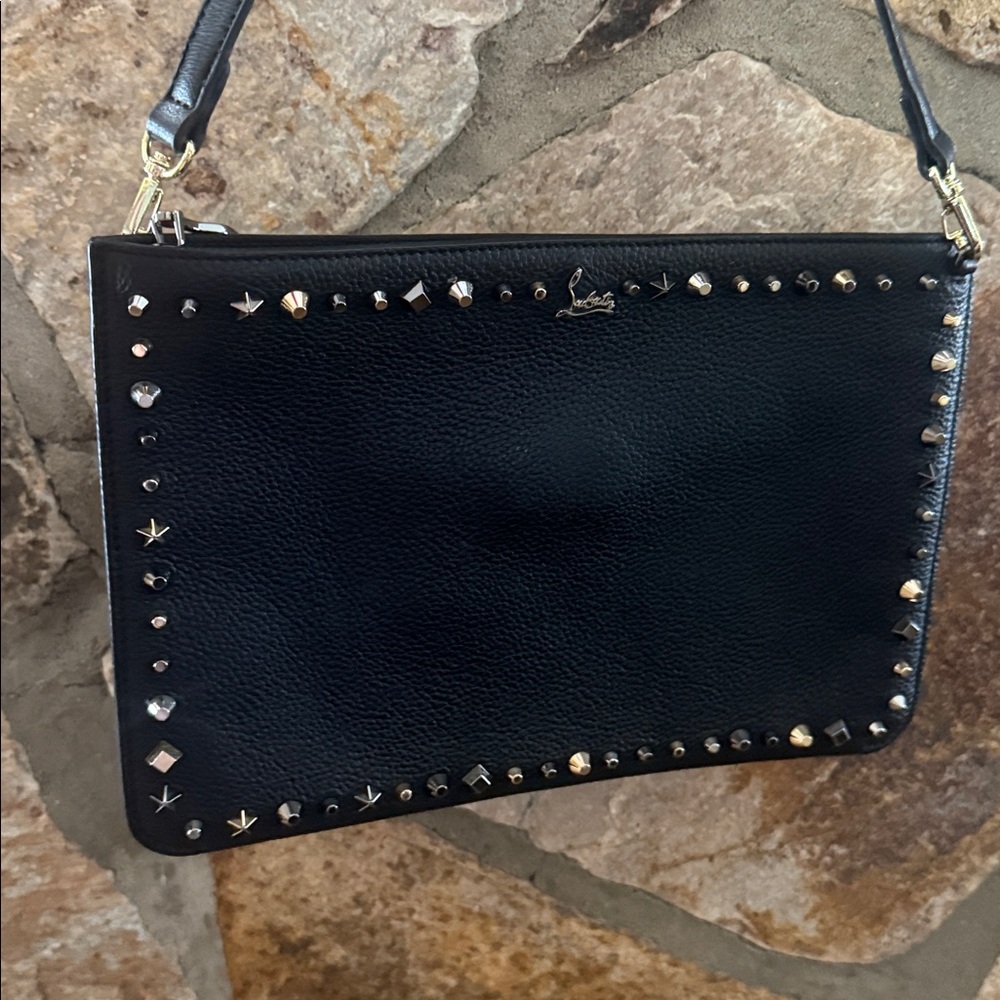 Christian Louboutin Shoulder Bag Black Leather - Picture 12 of 13